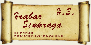 Hrabar Šimpraga vizit kartica